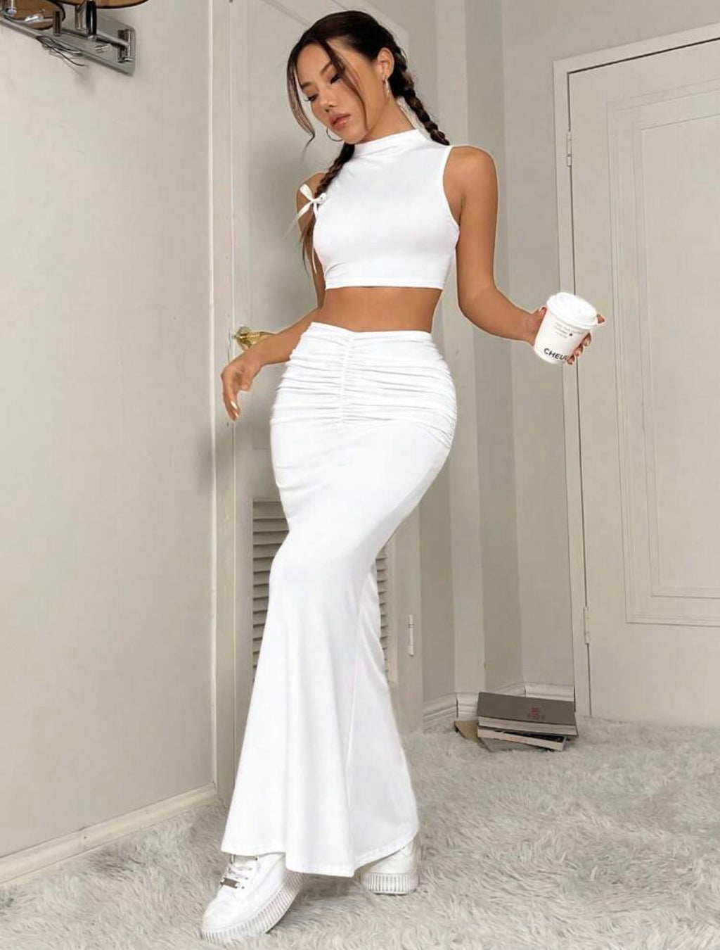 Conjunto Co-ord Dos Piezas Aura – Blanco Total