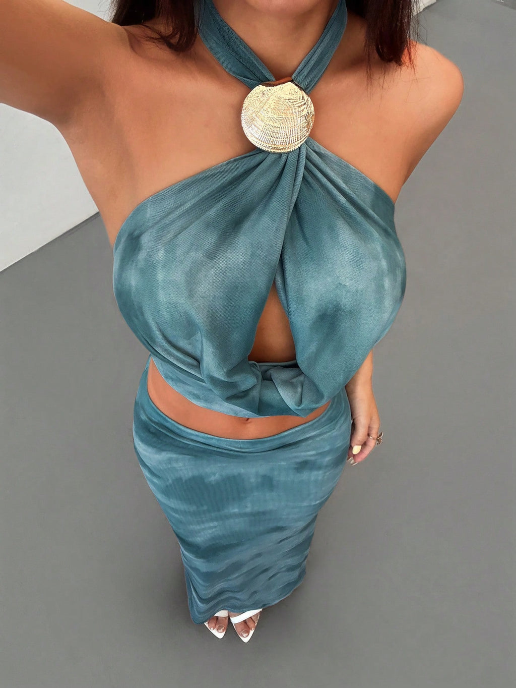 Conjunto Dos Piezas Halter y Falda Maxi "Oasis"