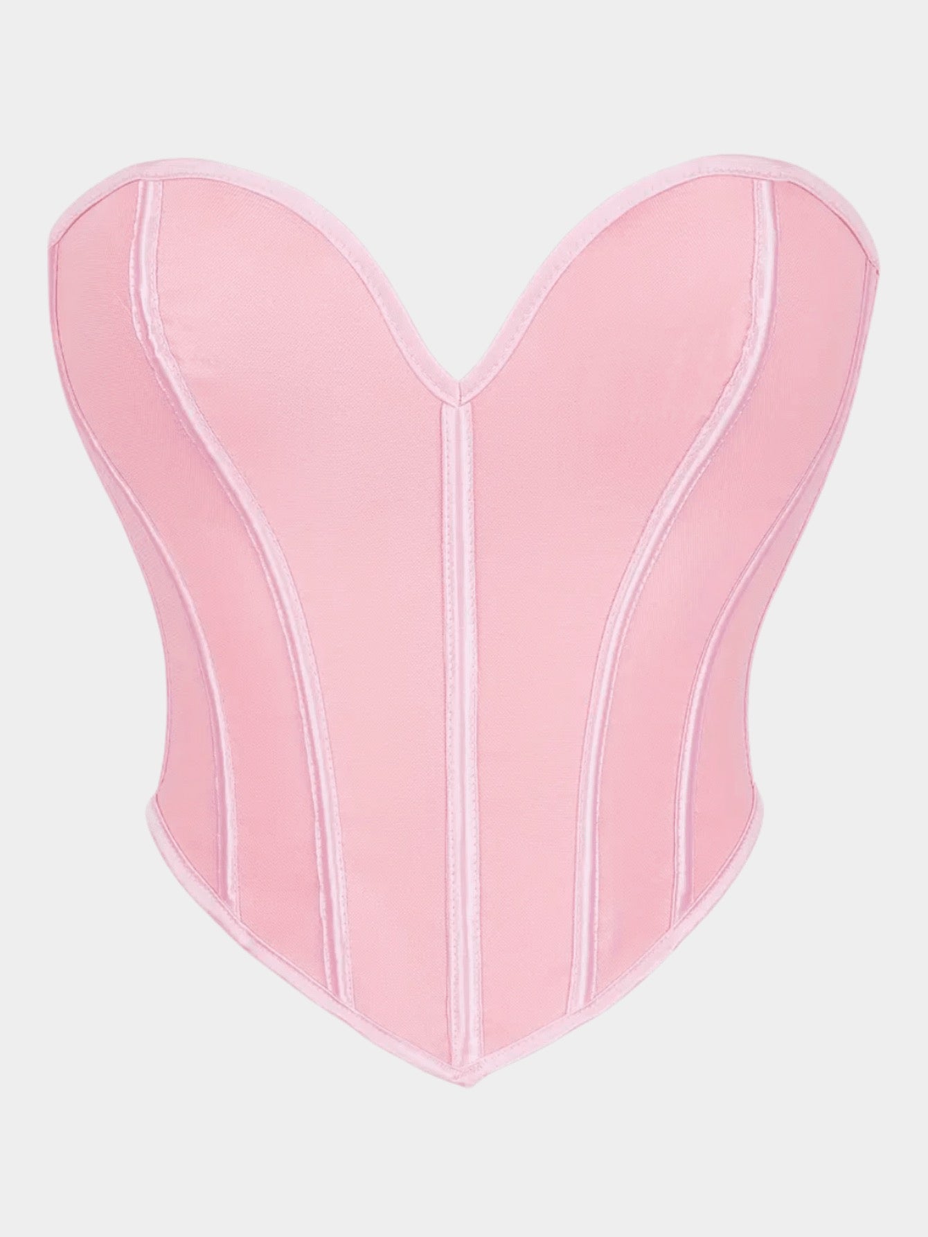 Corsé Bustier de Malla Rosa Pastel