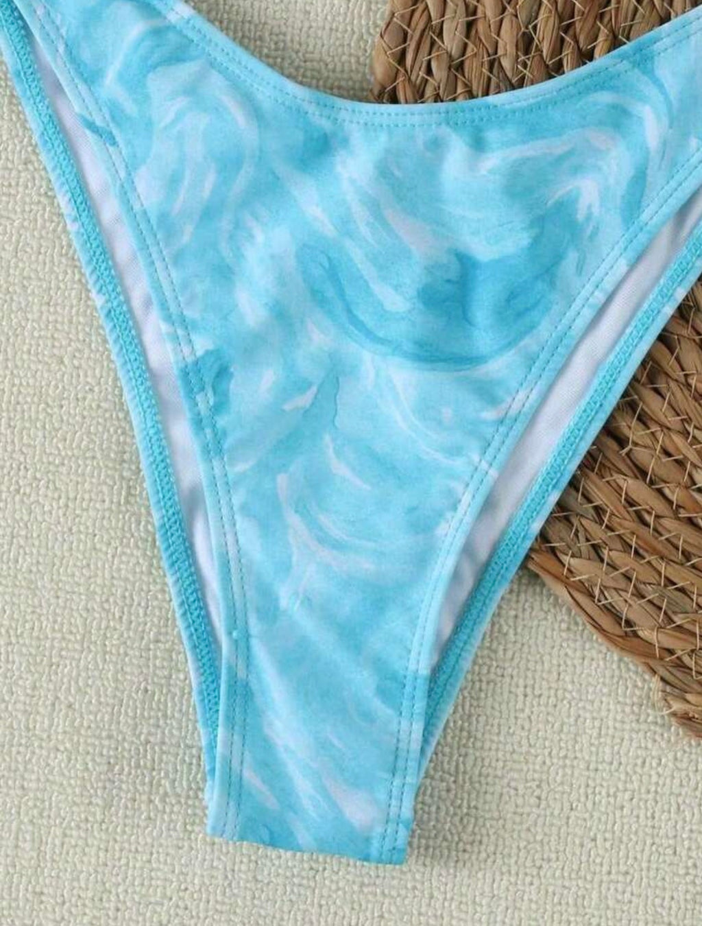 Set Playero Bahamas de 3 Piezas – Azul Tie-Dye