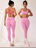 Conjunto Deportivo Seamless Premium – Rosa Pastel