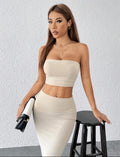 Conjunto Siena Minimal – Top Strapless y Maxifalda Tubo