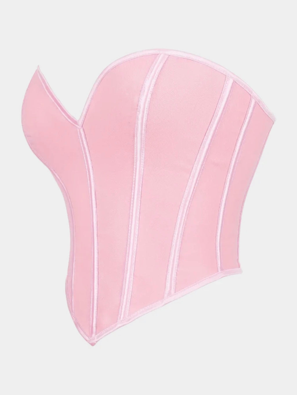 Corsé Bustier de Malla Rosa Pastel