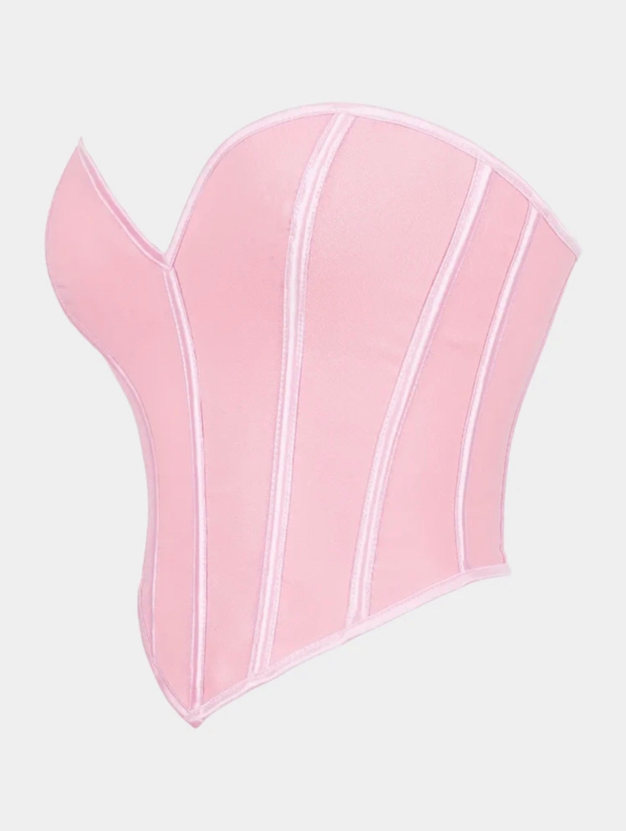 Corsé Bustier de Malla Rosa Pastel