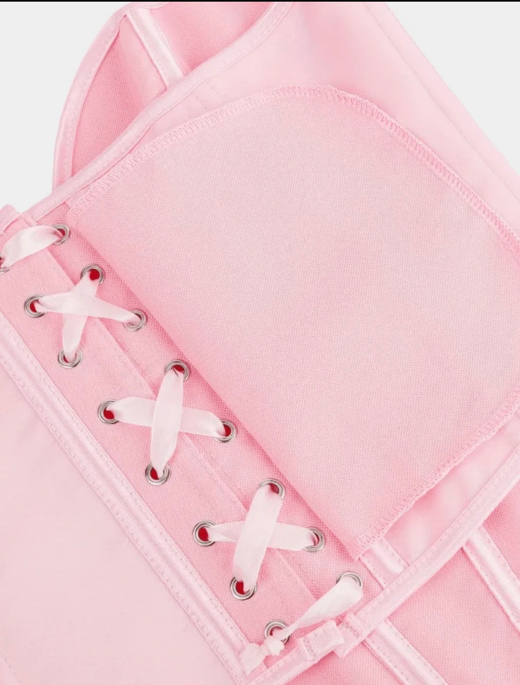 Corsé Bustier de Malla Rosa Pastel