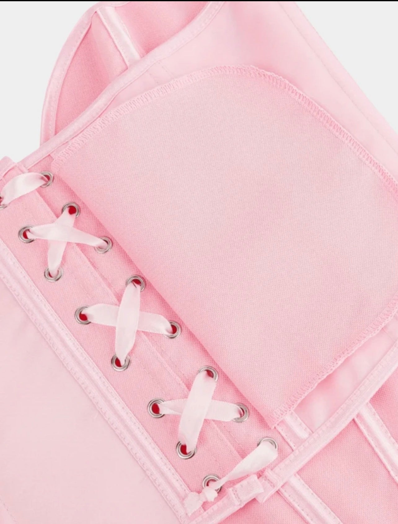 Corsé Bustier de Malla Rosa Pastel
