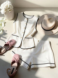 Set Sastrero Monaco – Chaleco con Vivos Contraste y Shorts