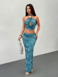 Conjunto Dos Piezas Halter y Falda Maxi "Oasis"
