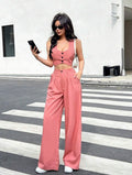 Conjunto Sastrero Verona – Chaleco Crop y Pantalón Wide Leg