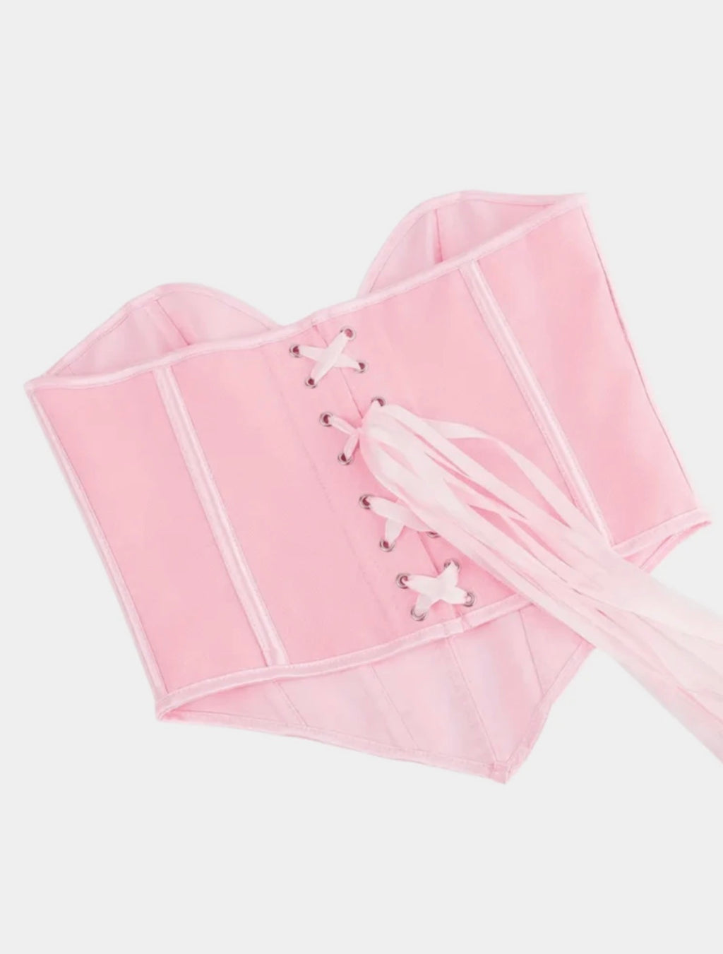 Corsé Bustier de Malla Rosa Pastel