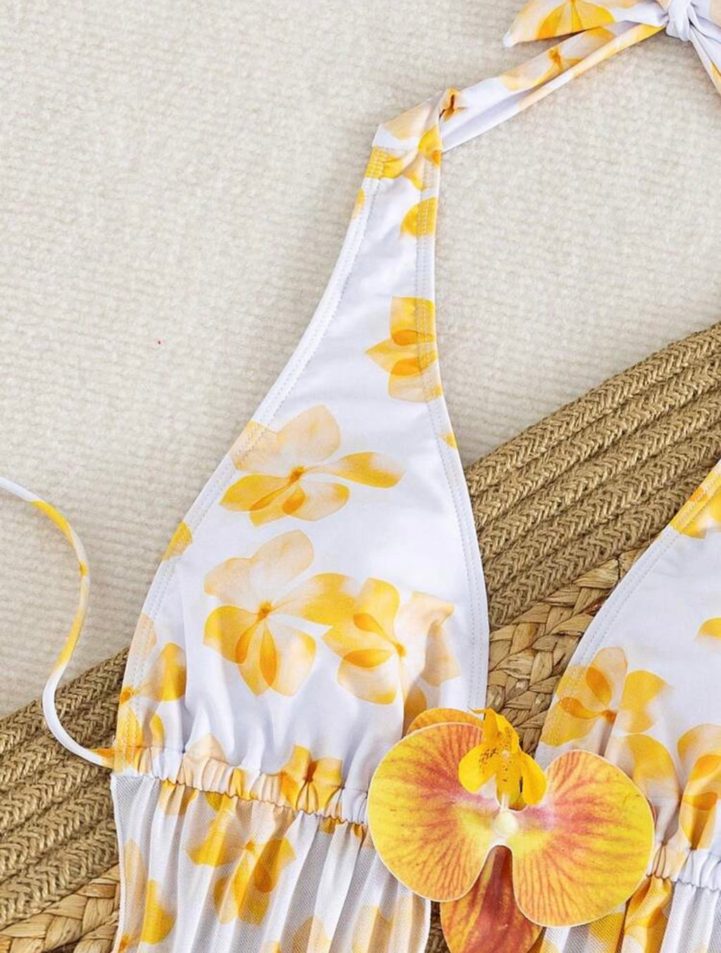 Set Resort Orquídea – Tankini Halter, Bikini Cavado y Mini Falda