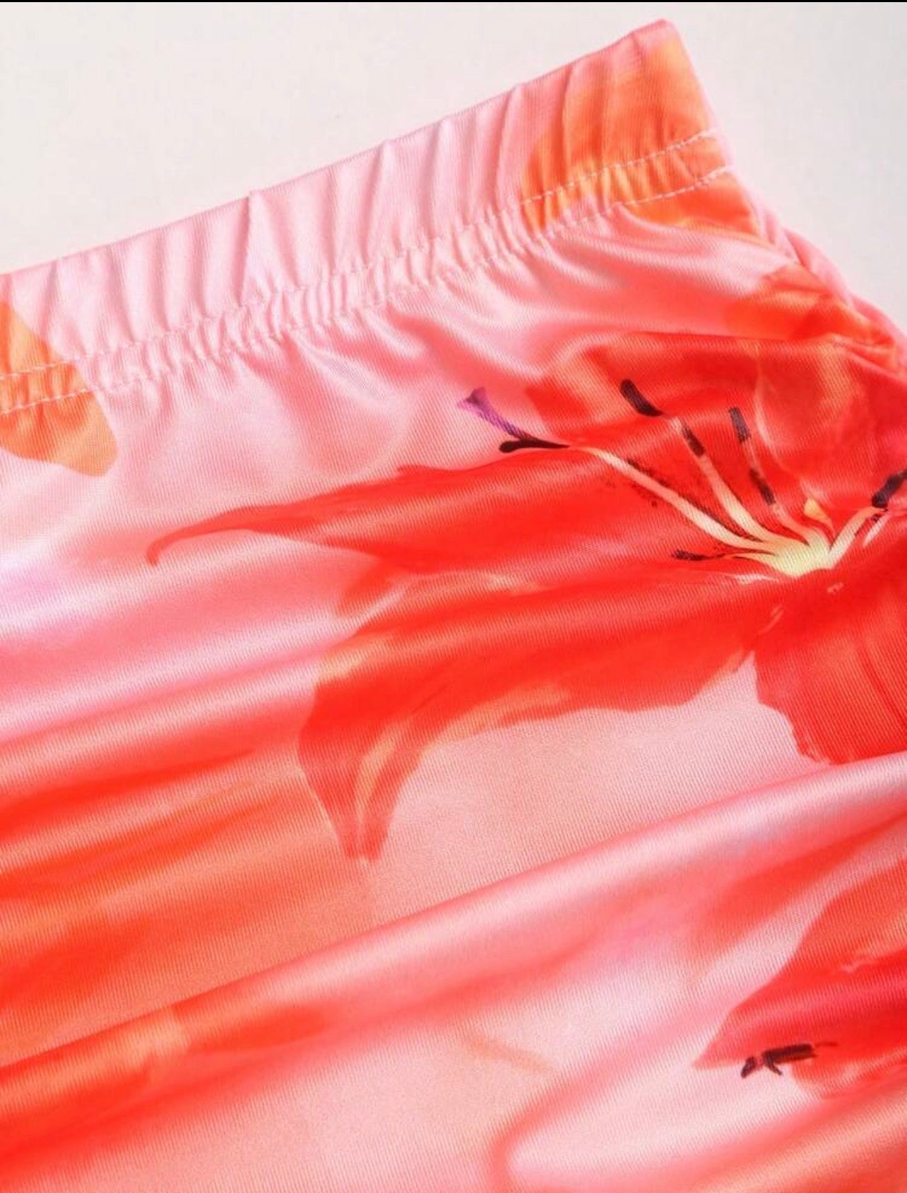 Conjunto de Falda y Top Pañuelo Floral - Hibisco Rosa