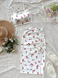 Set "Cherry Sweet" - Conjunto de Top y Falda con Estampado de Cerezas